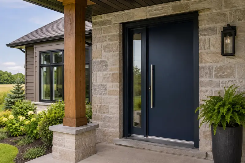 Exterior entrance system selected for a Caledon home