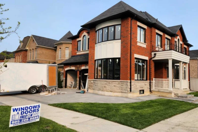 Exterior door and black window project relevant to Thornhill homeowners