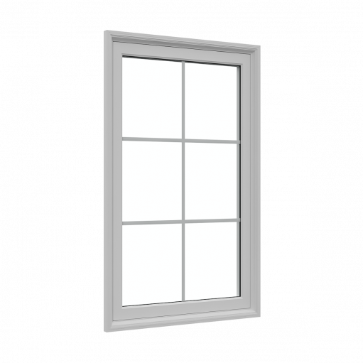 Vinyl Pro fixed picture window shown with decorative grilles