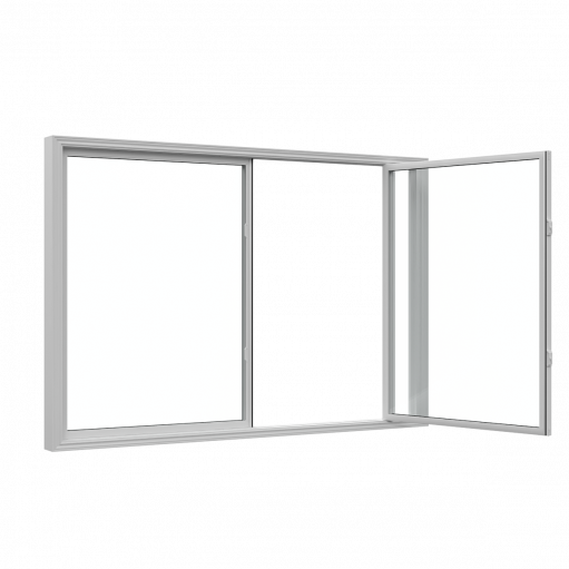 Vinyl Pro single-slider window showing tilt-in cleaning access